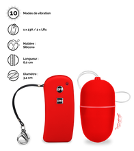 Charger l&#39;image dans la galerie, Oeuf vibrant télécommande Brava - M