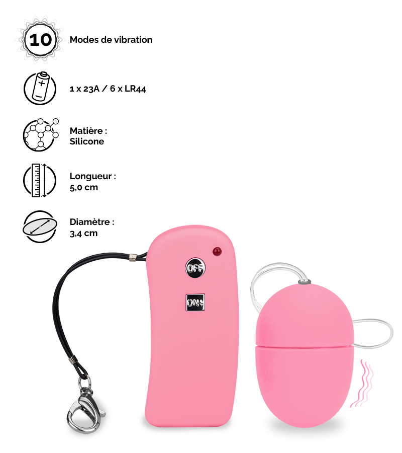 Oeuf vibrant télécommandé Brava - S