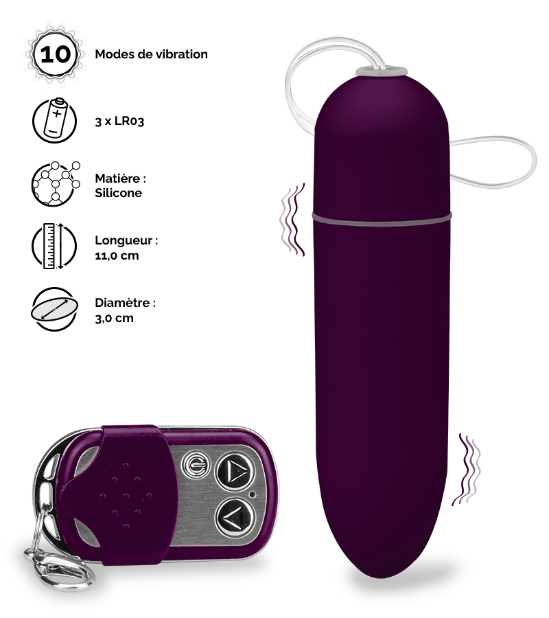 Oeuf vibrant télécommandé XXL