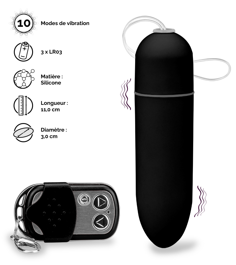 Oeuf vibrant télécommandé XXL