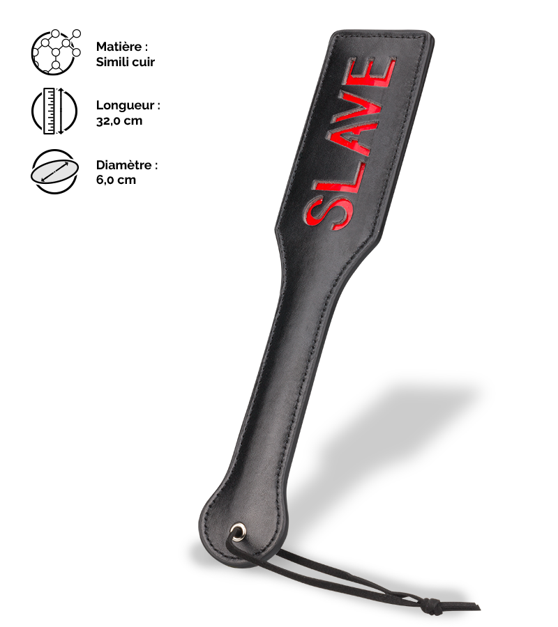 Paddle BDSM en simili cuir Slave
