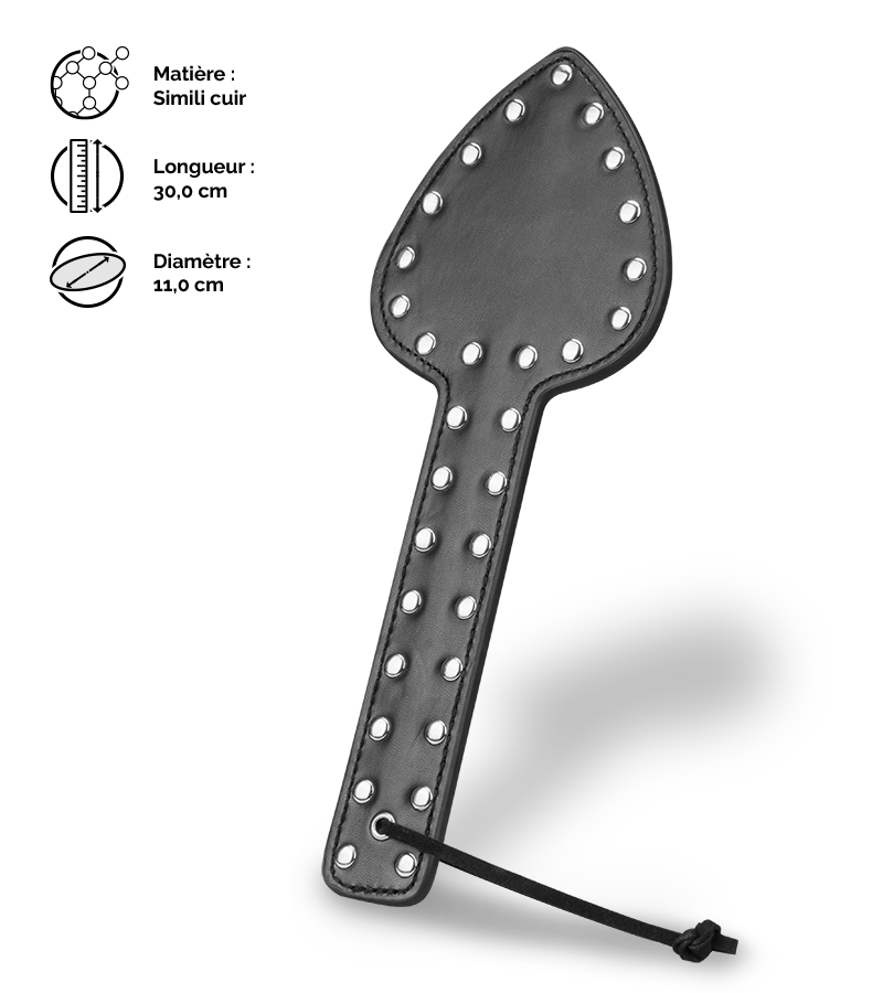 Paddle simili cuir et rivets Spade