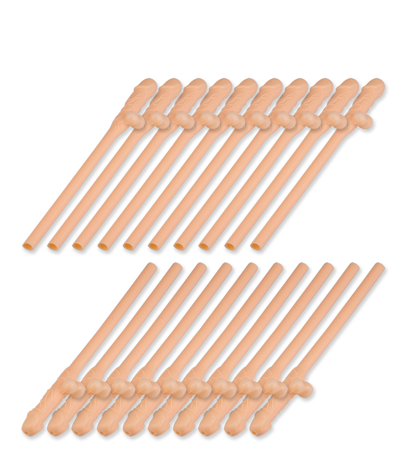 Paille pénis - Lot de 20