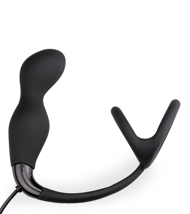 Petit stimulateur de prostate avec double cockring Remember