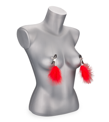 Pinces à seins avec plumeaux