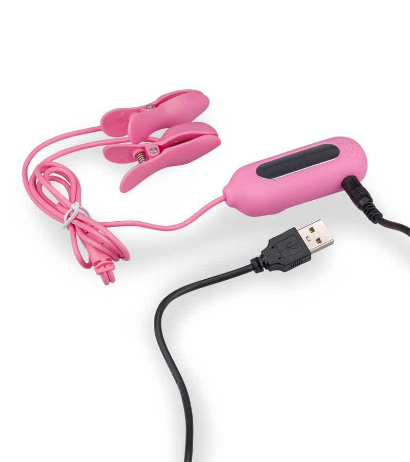 Pinces à seins électrostimulation et vibrations