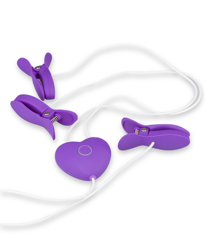 Pinces à tétons et clitoris vibrantes Kim