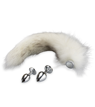 Charger l&#39;image dans la galerie, Plug anal 2 rosebud queue de renard