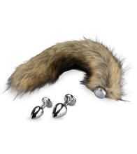 Charger l&#39;image dans la galerie, Plug anal 2 rosebud queue de renard