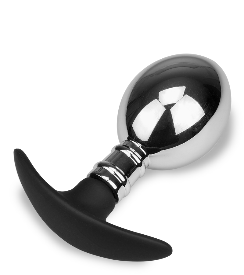 Plug anal acier et silicone Smash