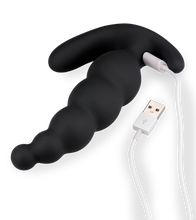 Charger l&#39;image dans la galerie, Plug anal chapelet 5 boules vibrant Dipper USB