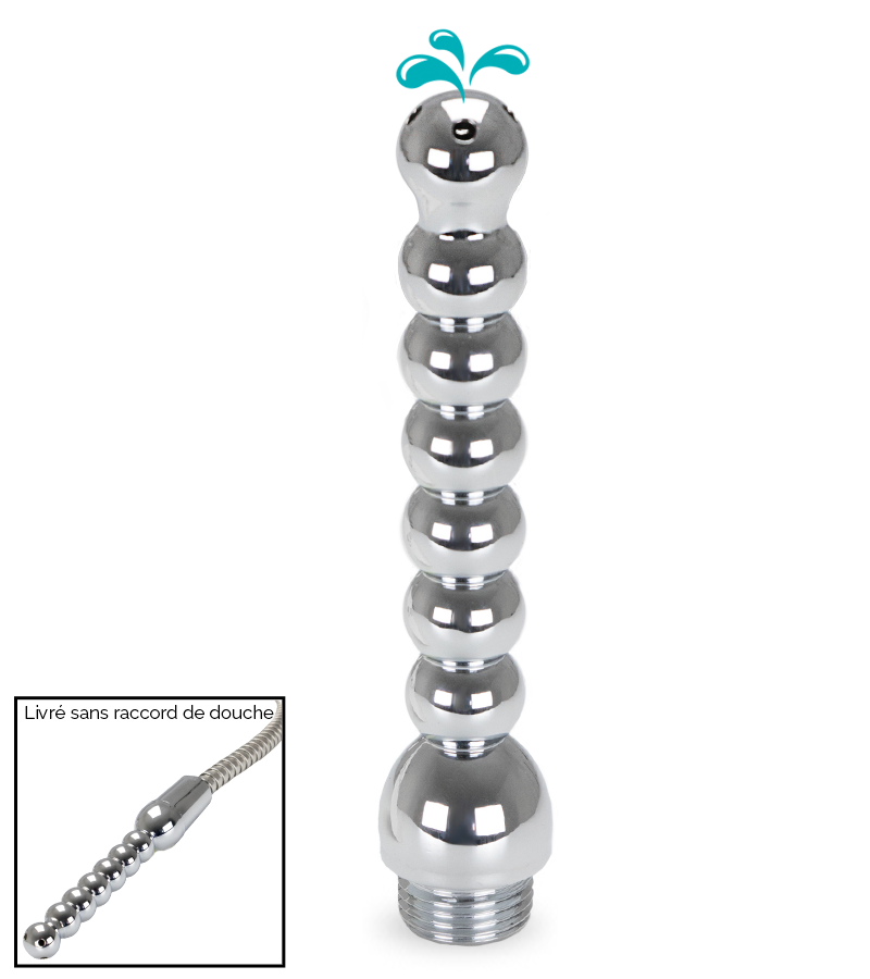 Plug anal chapelet enema 8 boules lavement anal sous la douche