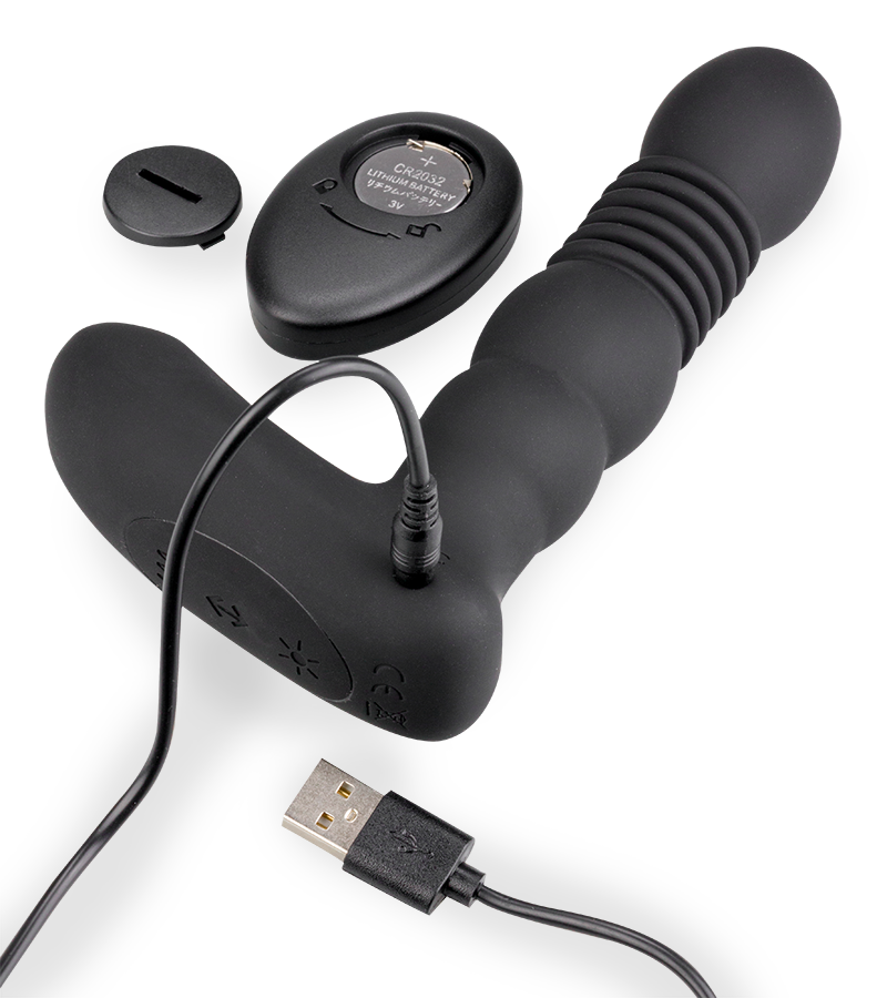 Plug anal chauffant vibrant et va-et-vient Mox