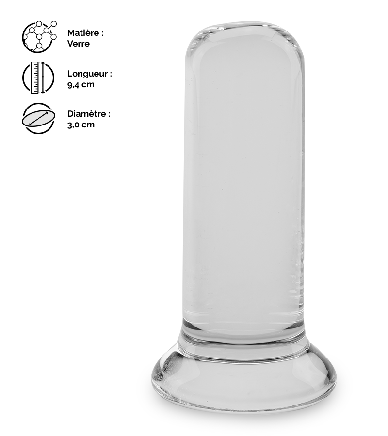 Plug anal en verre 9,5 cm