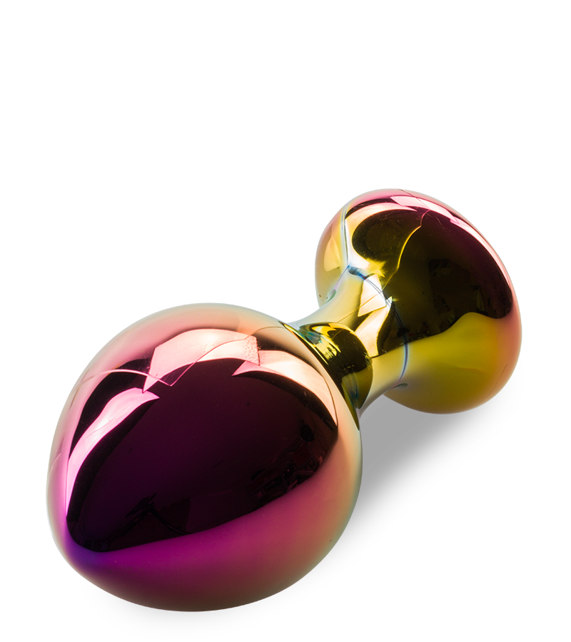 Plug anal en verre Chrome