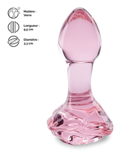 Charger l&#39;image dans la galerie, Plug anal en verre Romantic Rose