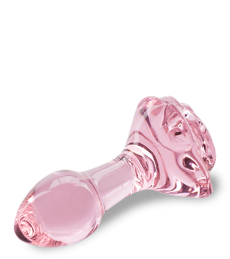 Plug anal en verre Romantic Rose