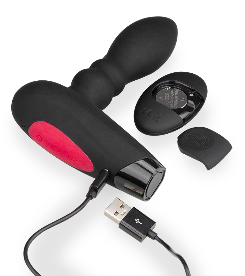 Plug anal gonflable vibrant Boom