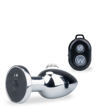 Charger l&#39;image dans la galerie, Plug anal métal rosebud vibrant télécommandé Orion