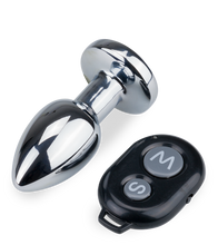 Charger l&#39;image dans la galerie, Plug anal métal rosebud vibrant télécommandé Orion