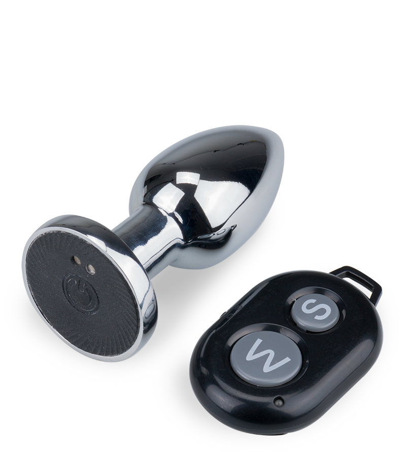 Plug anal métal rosebud vibrant télécommandé Orion