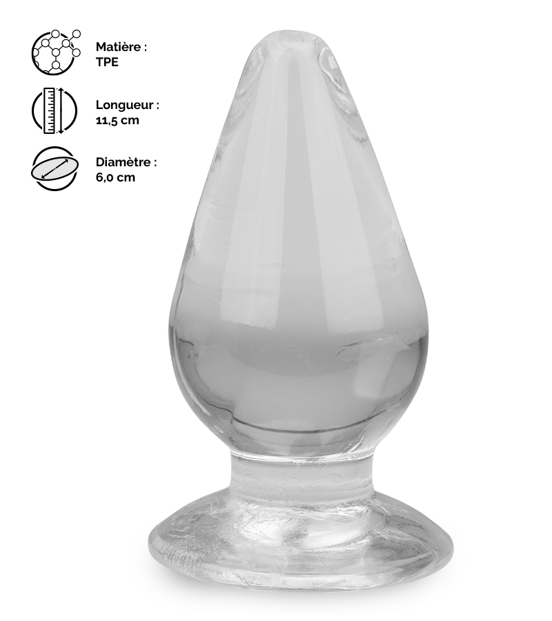 Plug anal ventouse transparent Softy