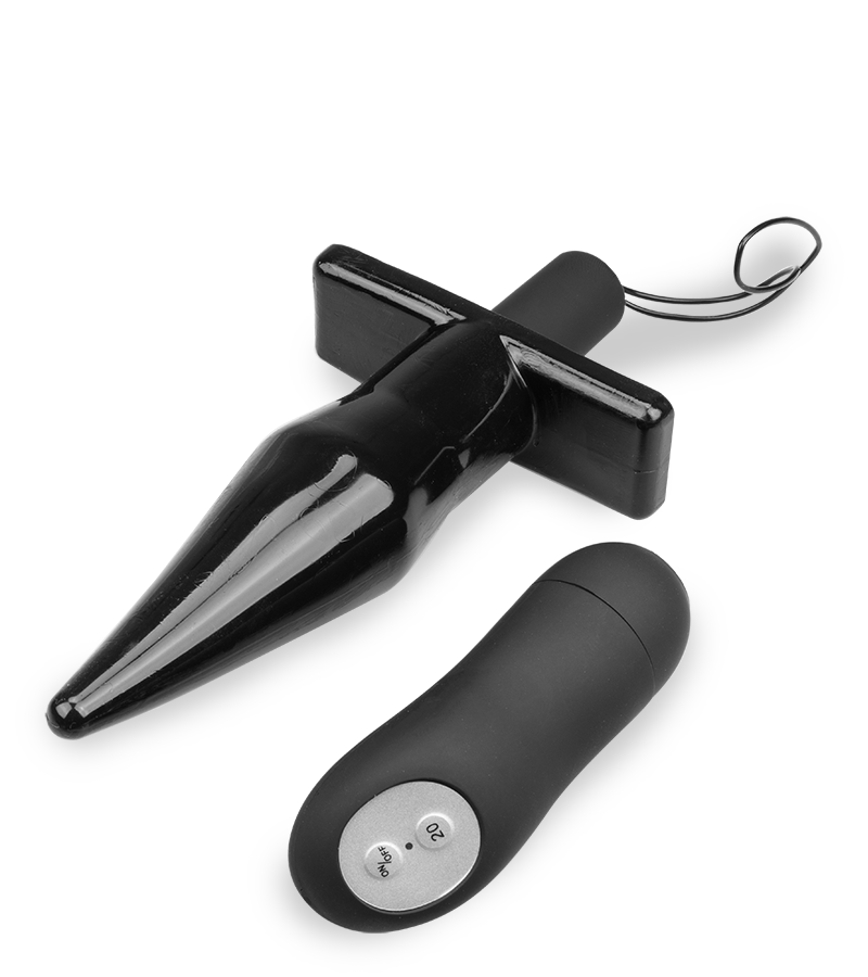 Plug anal vibrant cône télécommandé