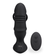 Charger l&#39;image dans la galerie, Plug anal vibrant et va-et-vient avec cockring Clark