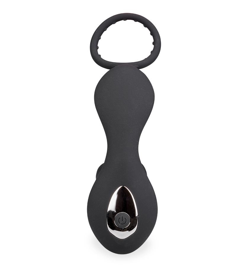 Plug anal vibrant et va-et-vient avec cockring Clark