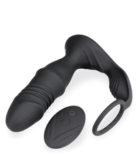 Charger l&#39;image dans la galerie, Plug anal vibrant et va-et-vient avec cockring Clark
