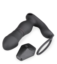 Charger l&#39;image dans la galerie, Plug anal vibrant et va-et-vient avec cockring Héra