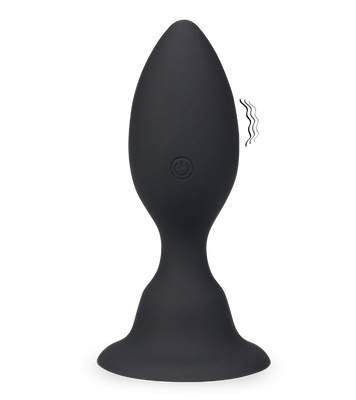 Plug anal vibrant flexible à ventouse