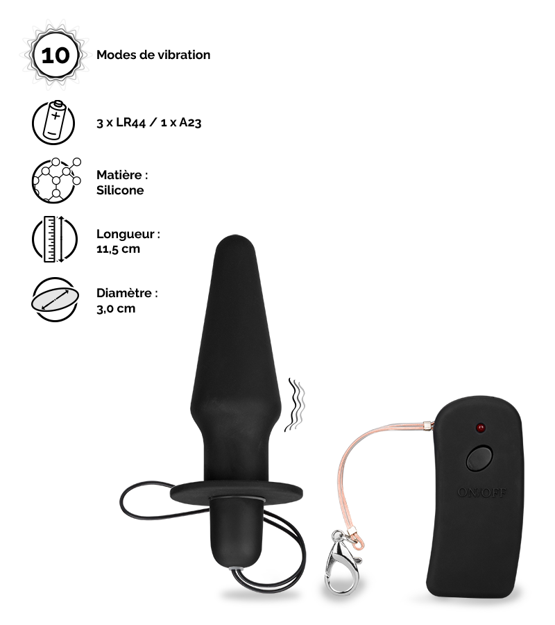 Plug anal vibrant télécommandé Cruise