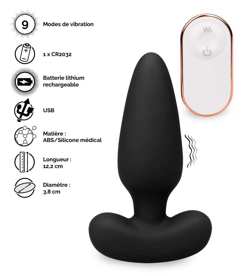 Plug anal vibrant télécommandé Float