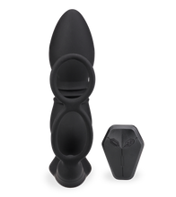 Charger l&#39;image dans la galerie, Plug anal vibrant va-et-vient avec double cockring Paolo