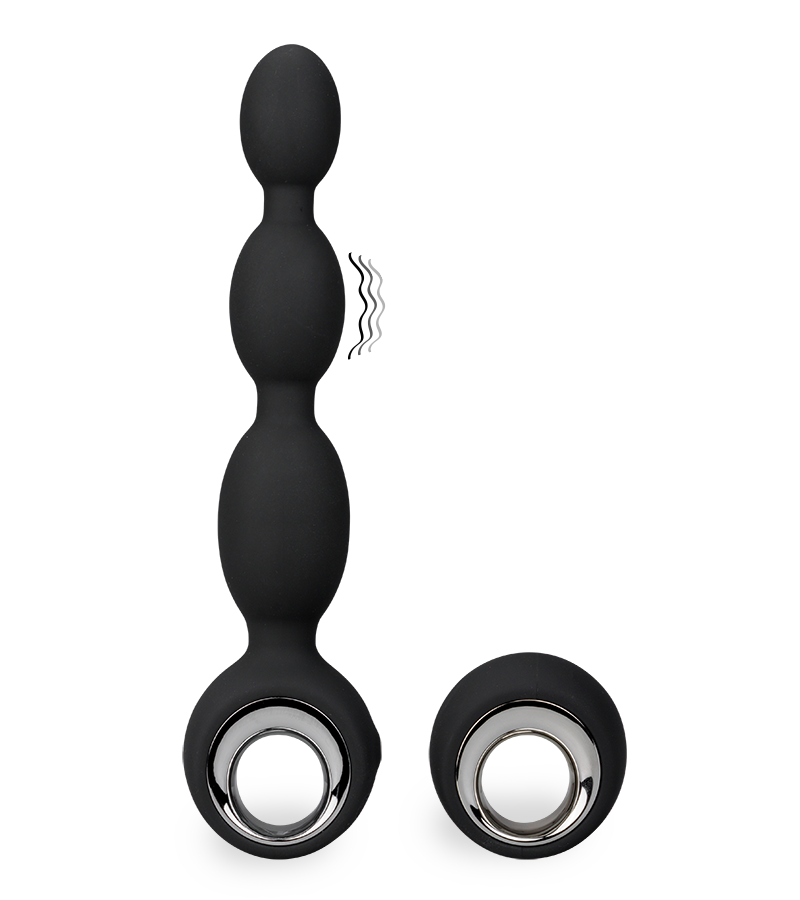 Plug anal vibrant XXL chapelet 3 boules