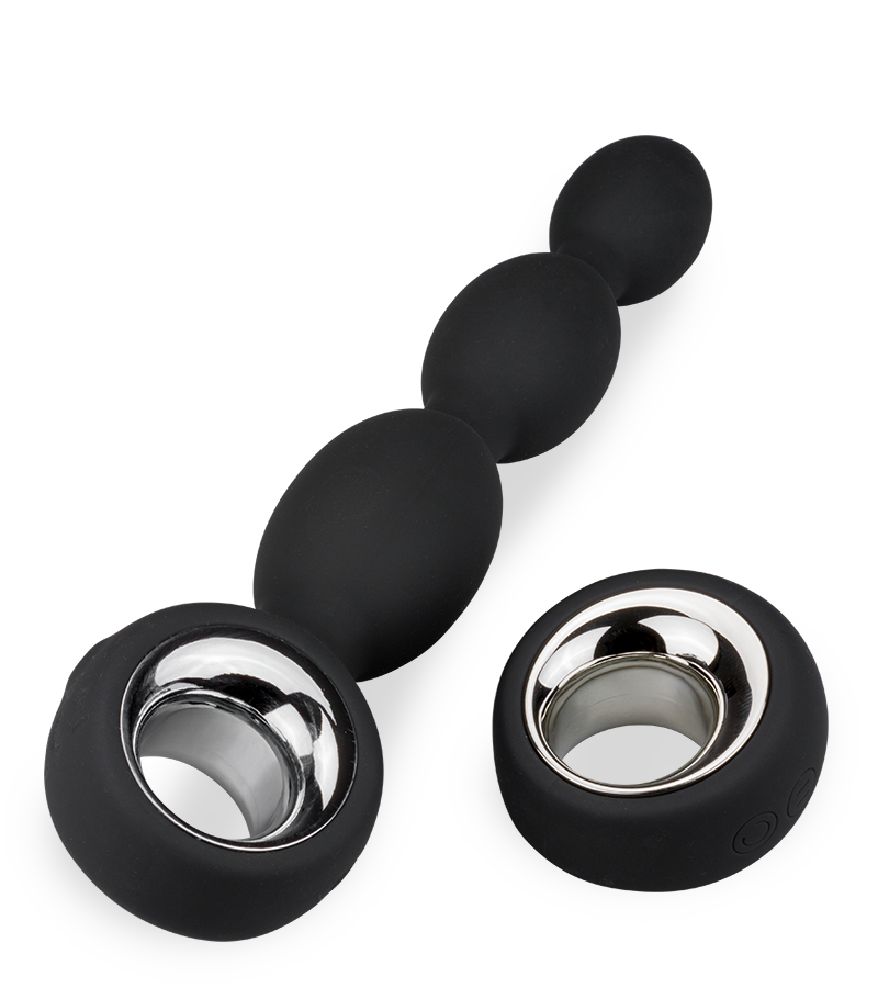 Plug anal vibrant XXL chapelet 3 boules