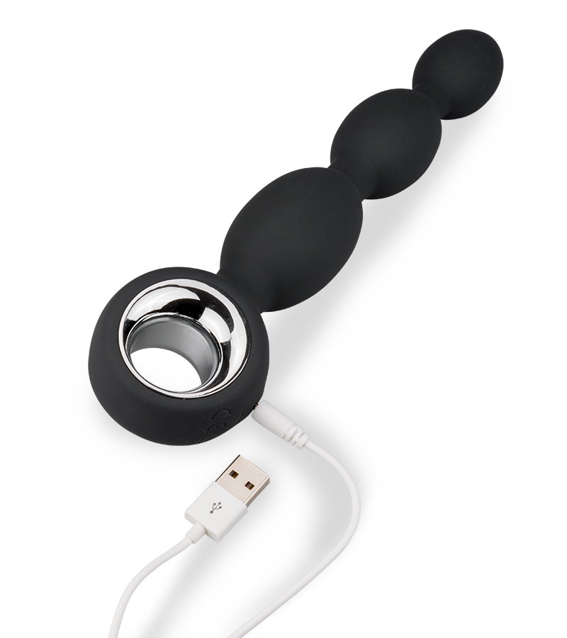 Plug anal vibrant XXL chapelet 3 boules