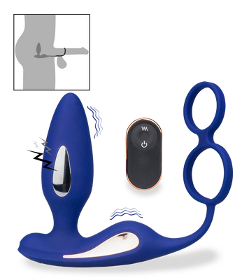 Plug anal vibrations et électrostimulation avec cockring Fever