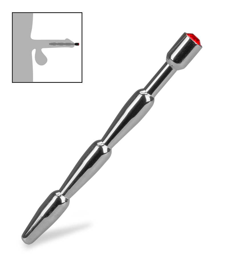 Plug d&#039;urètre long avec strass