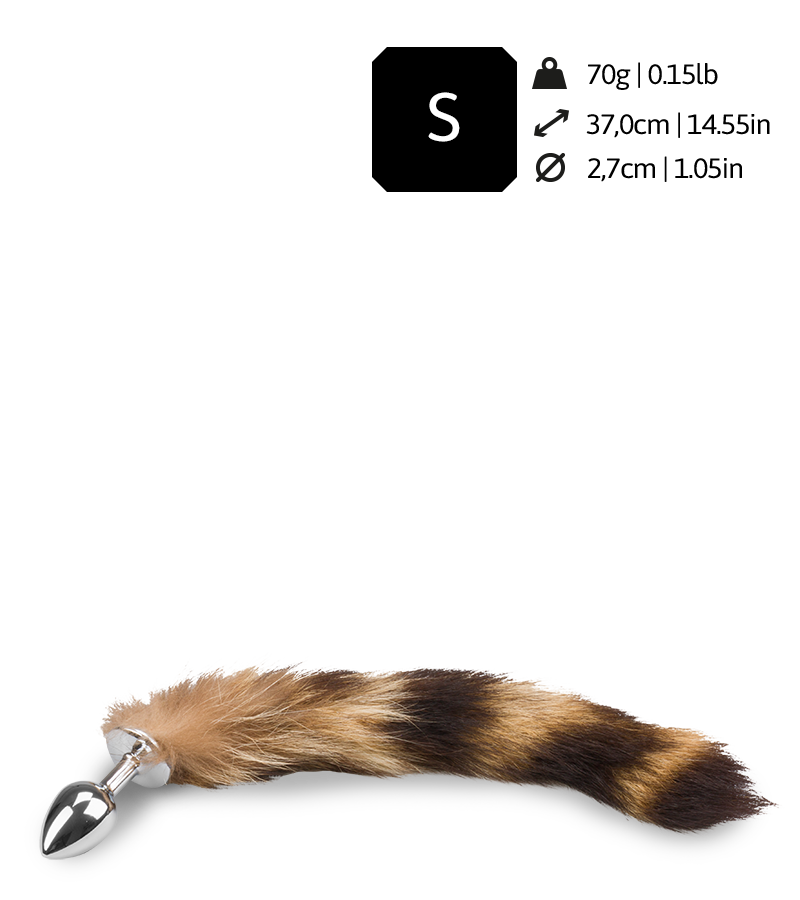 Plug queue de chat fourrure tigrée