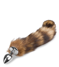 Charger l&#39;image dans la galerie, Plug queue de chat fourrure tigrée