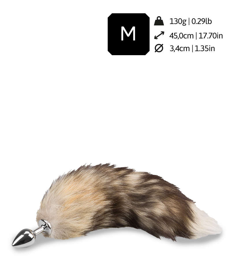 Plug queue de renard fourrure marron