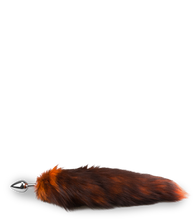 Charger l&#39;image dans la galerie, Plug queue de renard fourrure noire et orange
