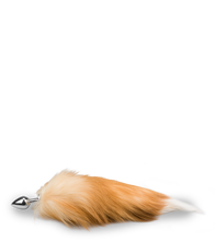 Charger l&#39;image dans la galerie, Plug queue de renard fourrure rousse et blanche