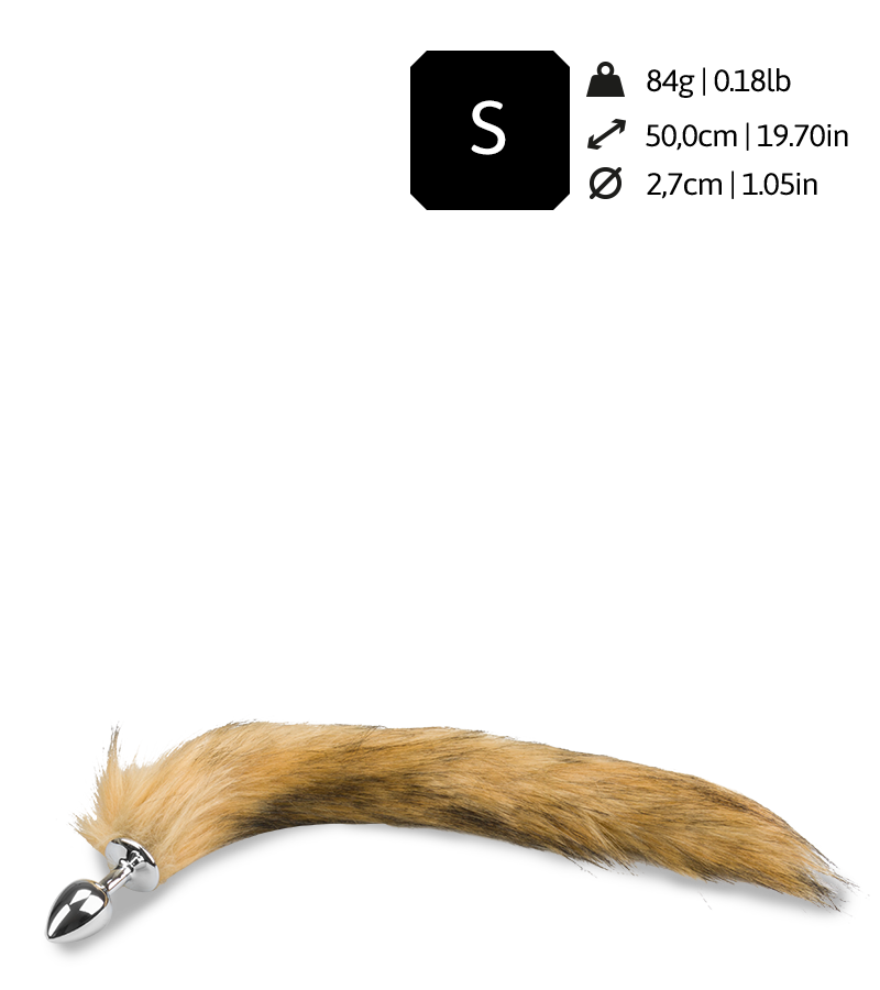 Plug queue de renard fourrure vegan marron