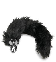 Charger l&#39;image dans la galerie, Plug queue de renard fourrure vegan noire