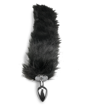 Charger l&#39;image dans la galerie, Plug queue de renard fourrure vegan noire