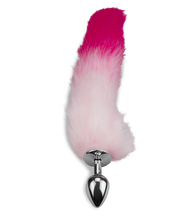 Charger l&#39;image dans la galerie, Plug queue de renard fourrure vegan rose et fuchsia