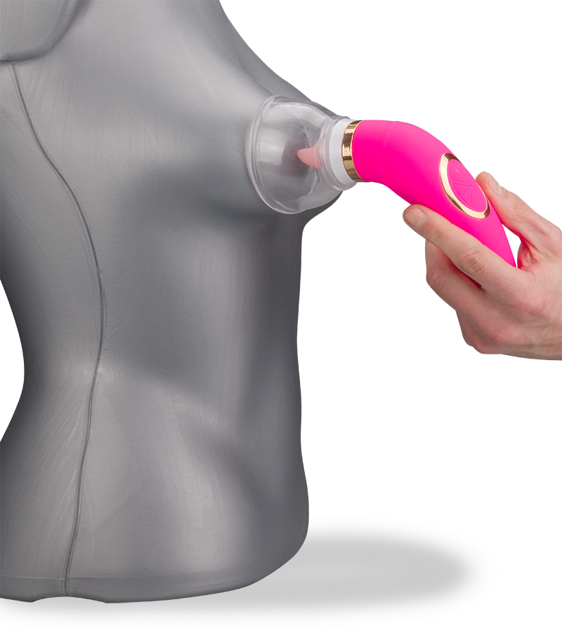 Pompe à vulve avec langue et 2 embouts